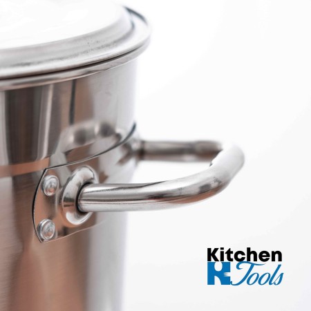 Тенджера от неръждаема стомана 125 л с капак