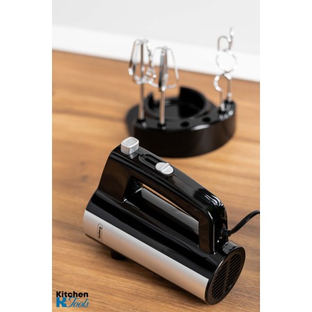 Ръчен миксер Rosberg, черен/сребрист, 300W със стойка