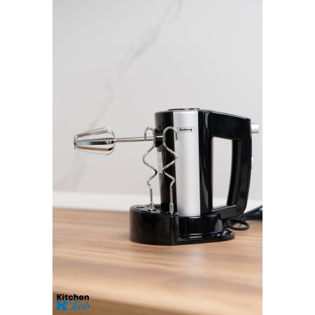 Ръчен миксер Rosberg, черен/сребрист, 300W със стойка