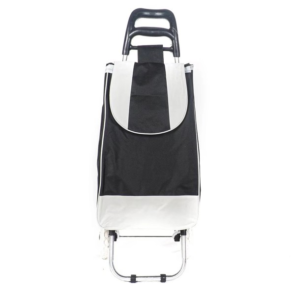 Пазарска количка с пластмасови колела и метална рамка