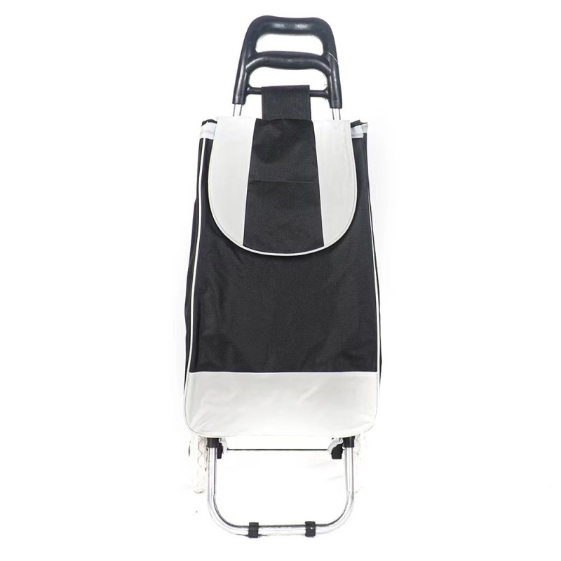 Пазарска количка с пластмасови колела и метална рамка