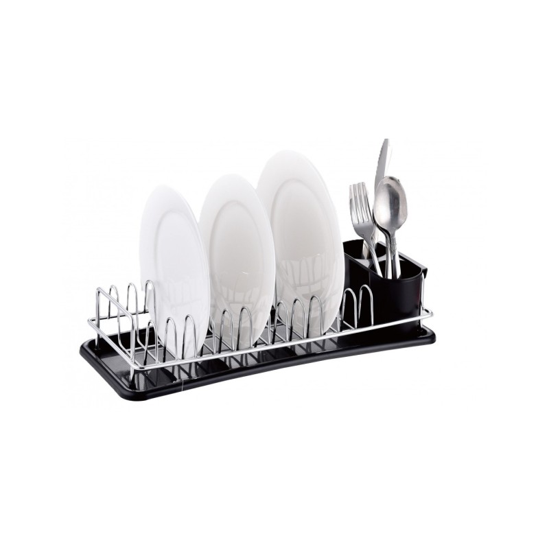 Сушилник за съдове Rosberg, 41.5х17.5х9.5 см, Хром