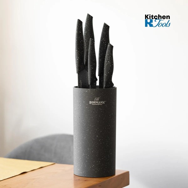 Комплект ножове Bohmann, 6 бр, мраморни остриета