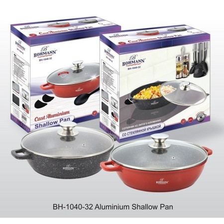 Алуминиева тенджера 32x32 с мраморно покритие