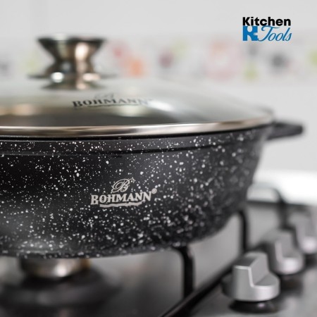 Алуминиева тенджера 32x32 с мраморно покритие