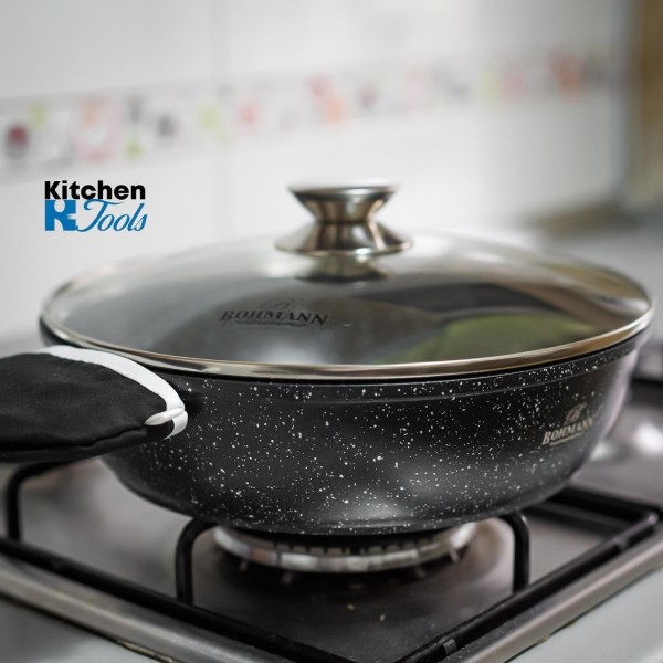 Алуминиева тенджера 32x32 с мраморно покритие