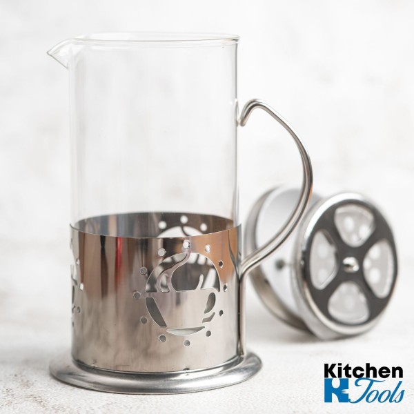 Инфузер за чай/кафе 600 ml - стъкло и стомана