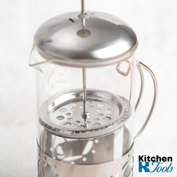 Инфузер за чай/кафе, 800 ml, стъкло и стомана