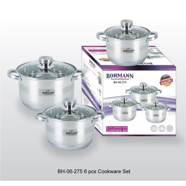 Комплект от 6 тенджери Bohmann за индукция