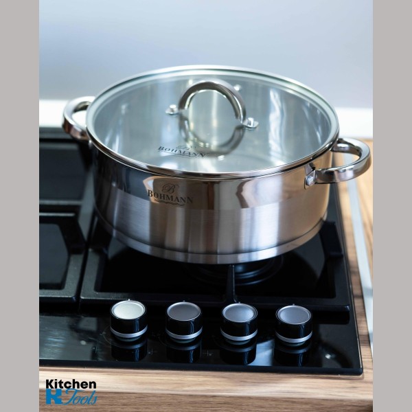 Ниска тенджера, 24х10 см, 4 литра, Bohmann