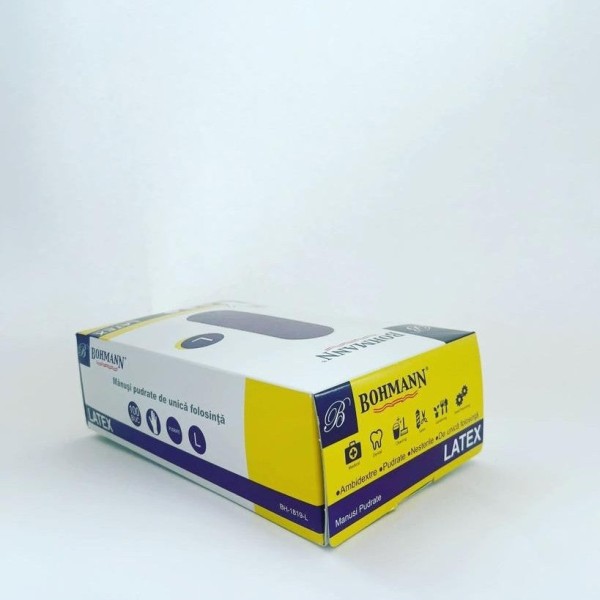 Латексови Ръкавици PREMIUM, бели, L - 100 бр.