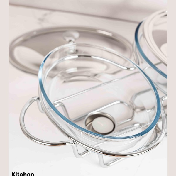 Двоен съд за триене 3л с капак и опора