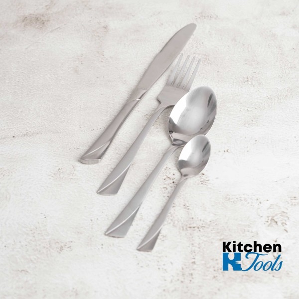 Комплект от 6 сребристи вилици, неръждаема стомана