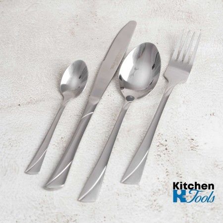Комплект от 6 сребристи вилици, неръждаема стомана