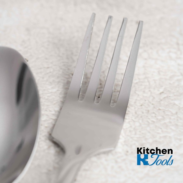 Комплект от 6 сребристи вилици, неръждаема стомана