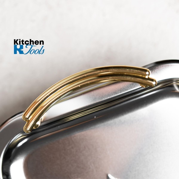 Комплект подноси Bohmann с златни дръжки