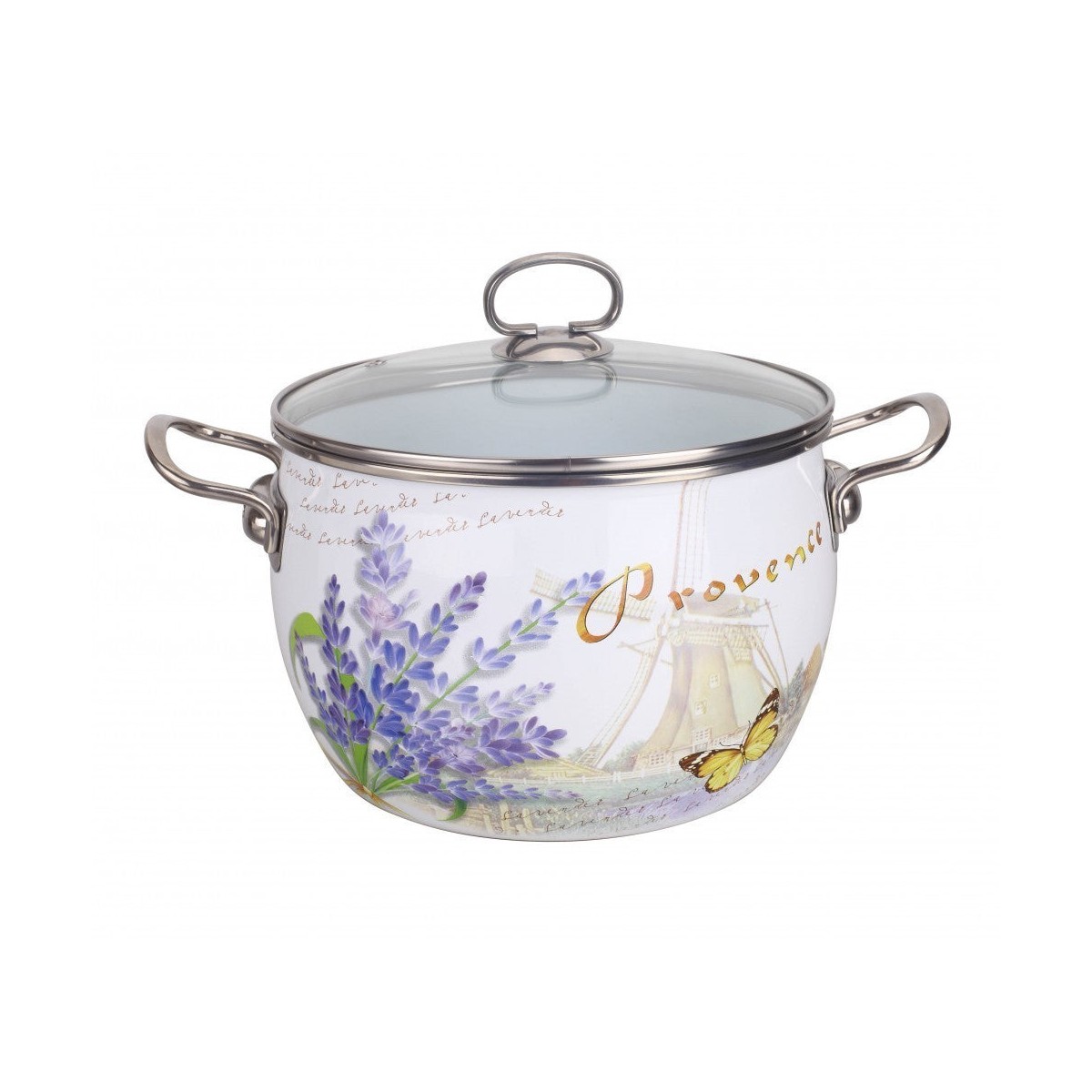 Емайлирана тенджера 2.4L Боман Лавандула