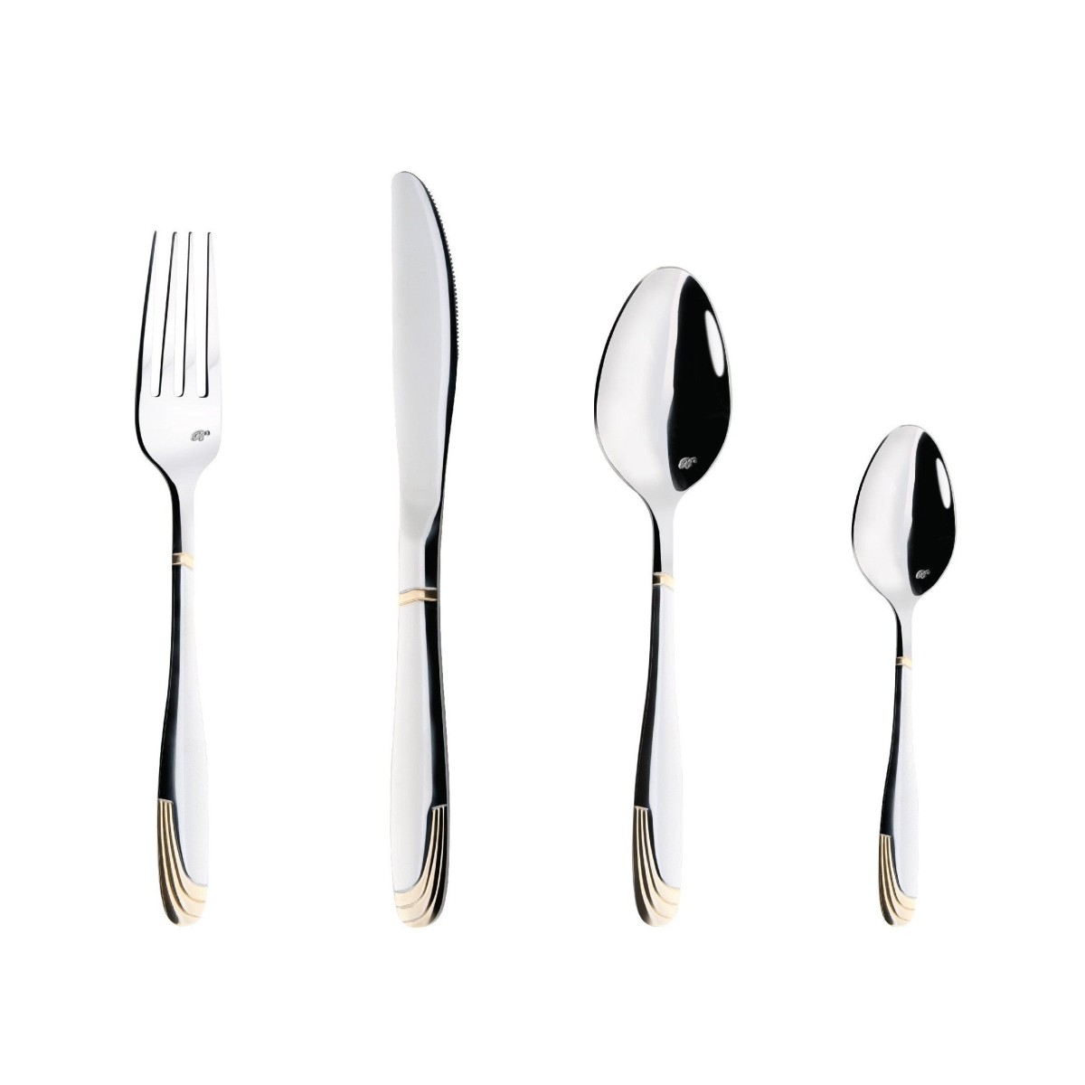 Комплект прибори Bohmann Premium, 24 части, злато