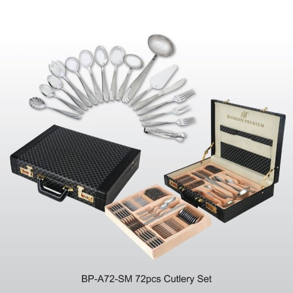 Комплект прибори 72 части, 12 лица, сребро