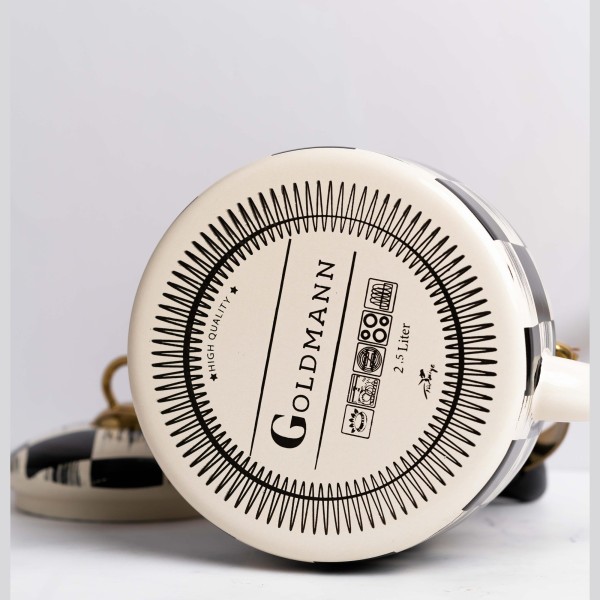 Емайлиран чайник 2.5л, термоустойчива дръжка