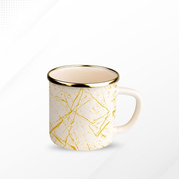 Емайлирана чаша 400 мл, съвместима с индукция, Goldmann, бежова, удобна дръжка