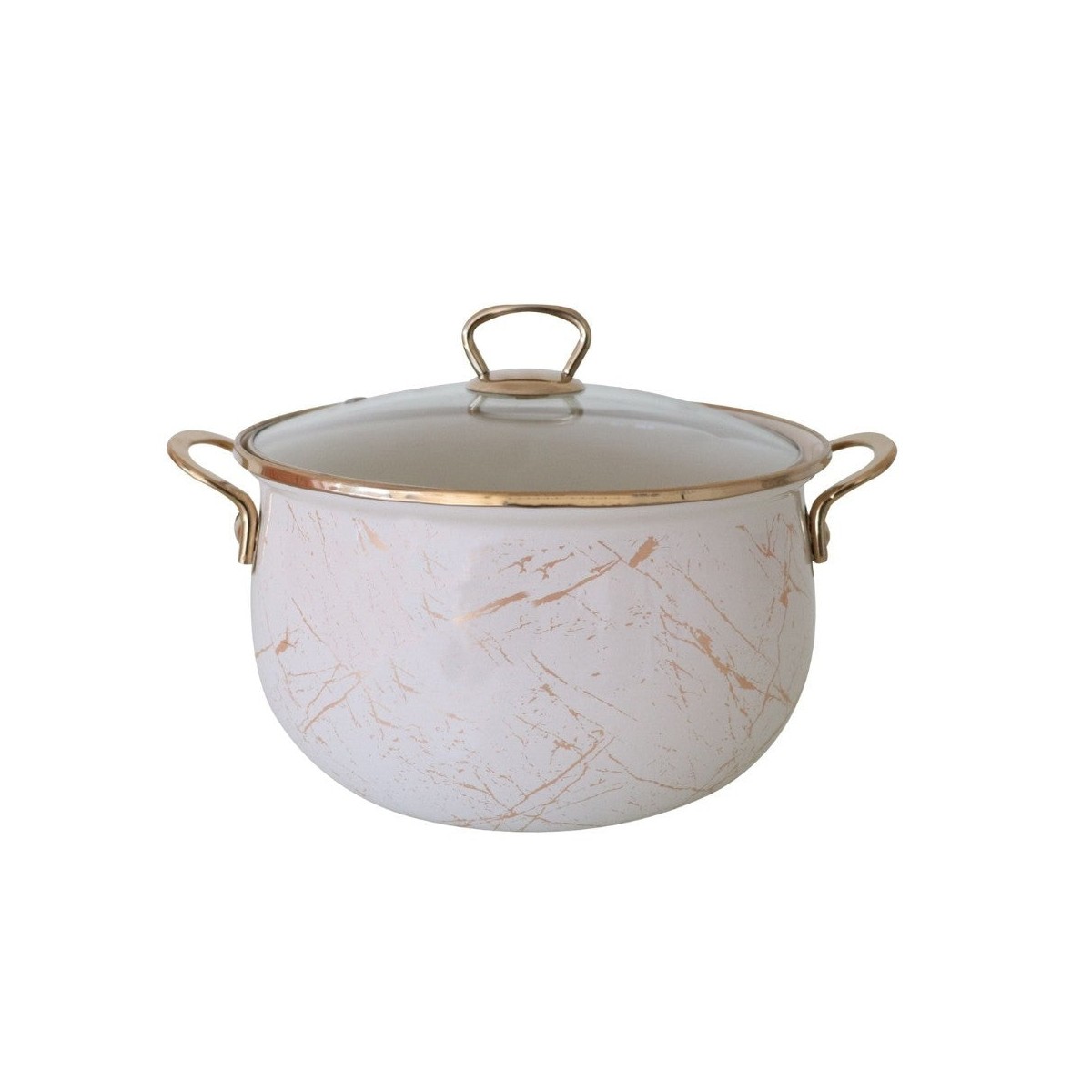 Емайлирана тенджера с титанови дръжки Goldmann