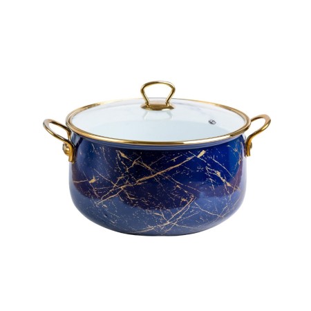 Емайлирана тенджера 6,2L с титанови дръжки