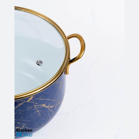 Емайлирана тенджера 6,2L с титанови дръжки