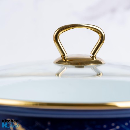 Емайлирана тенджера 6,2L с титанови дръжки