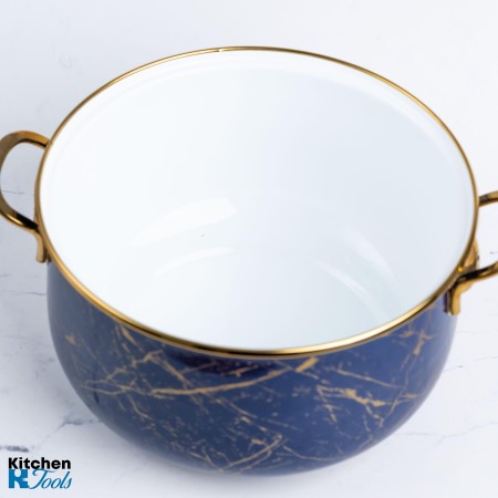 Емайлирана тенджера 6,2L с титанови дръжки