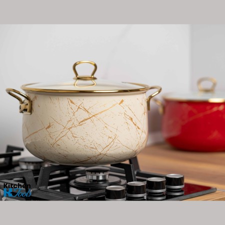 Емайлирана тенджера Goldmann, 8.5л, индукция