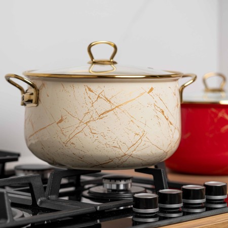 Емайлирана тенджера Goldmann, 8.5л, индукция