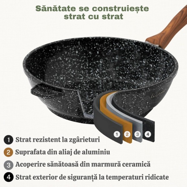 Тиган от алуминий 24х7 см, керамично покритие