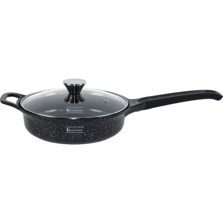 Тиган с незалепващо покритие, 24x7 см 2.4 л, керамично покритие, мека дръжка, Goldamnn, мраморен
