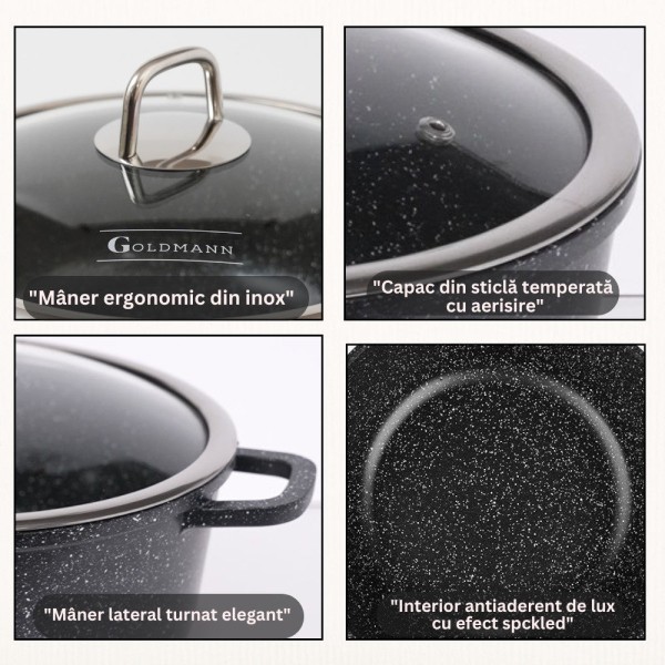 Златна тенджера 7.9L с керамично покритие