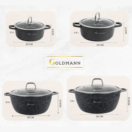 Тенджера алуминий 32x13,5 см, 9,9 л - Goldmann