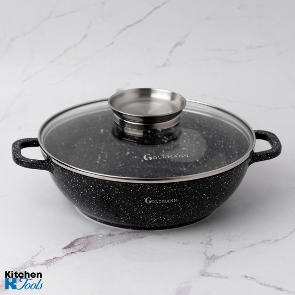 Лята алуминиева тенджера Goldmann, 32x8.5 см