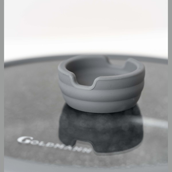 Тенджера 28 см, алуминий, стъклен капак