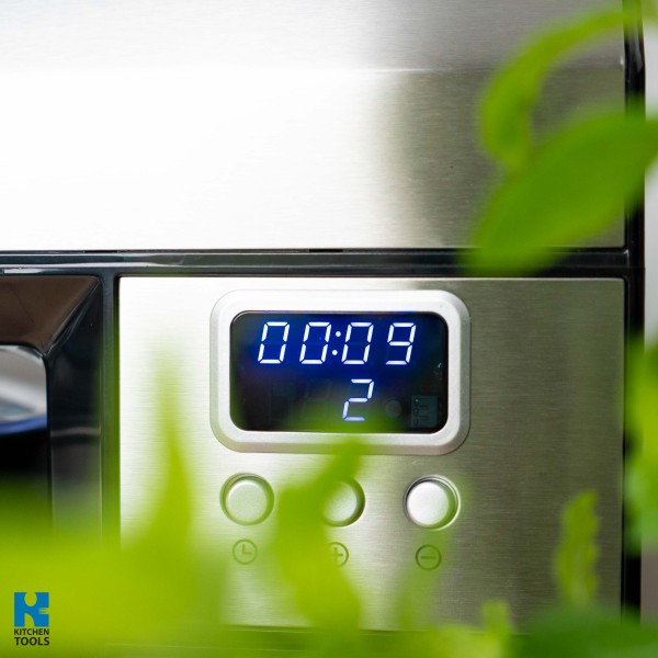 Планетарен миксер, 2200 W, купа от неръждаема стомана 8,5 л, 5 аксесоара, 6 скорости, таймер, GOLDMANN, сив