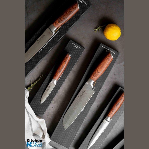 Професионален готварски нож Дамаска стомана