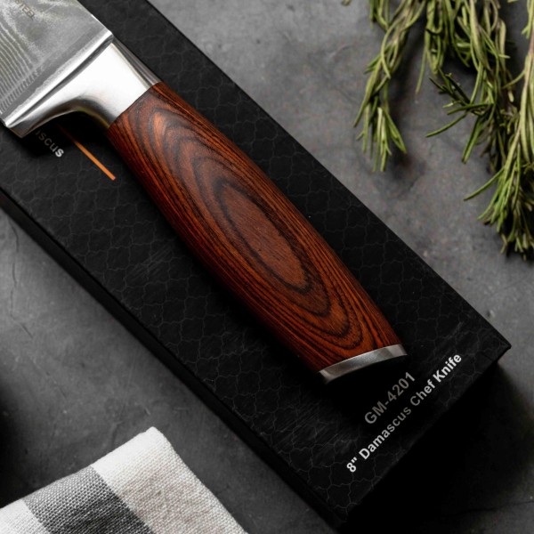 Професионален готварски нож Дамаска стомана