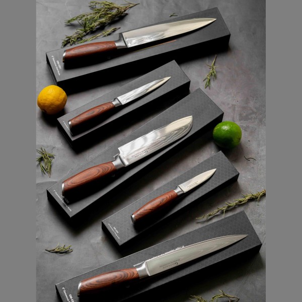 Професионален готварски нож Дамаска стомана