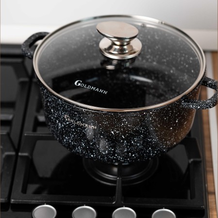 Комплект от 8 тенджери и тиган с гранитно покритие