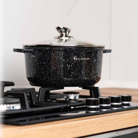 Комплект от 8 тенджери и тиган с гранитно покритие