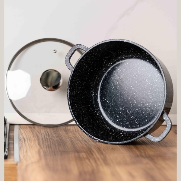 Комплект от 8 тенджери и тиган с гранитно покритие