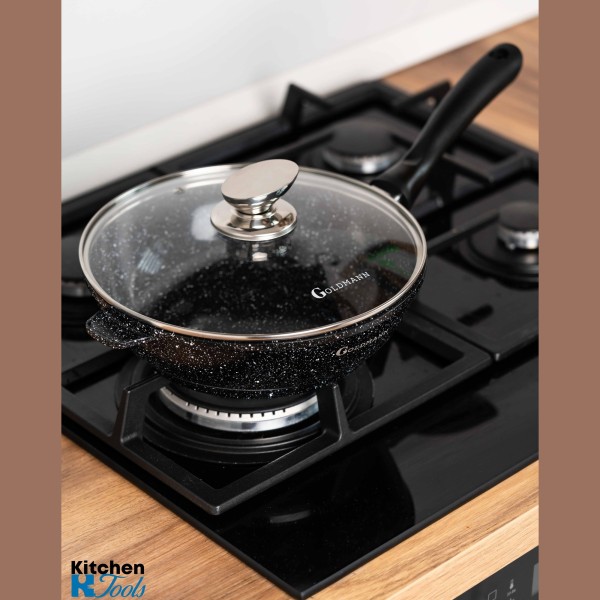 Комплект от 8 тенджери и тиган с гранитно покритие