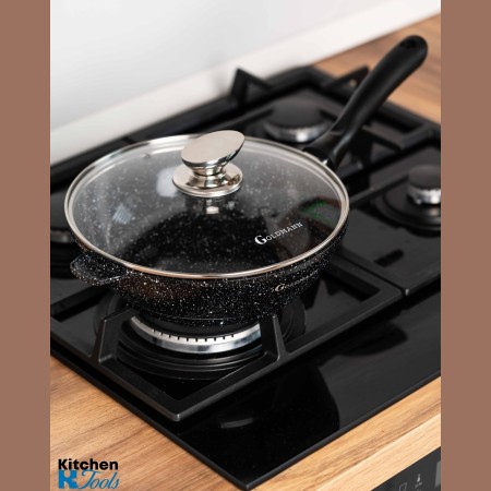 Комплект от 8 тенджери и тиган с гранитно покритие