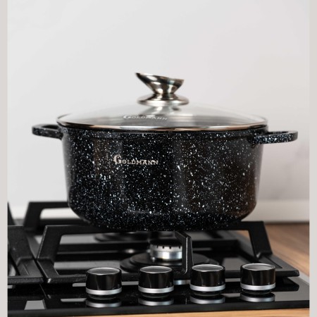 Комплект от 8 тенджери и тиган с гранитно покритие