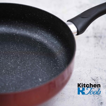 Висок алуминиев тиган 26 см с мраморно покритие