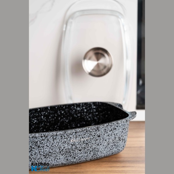 Тенджера със стъклен капак, 32x21x11cm